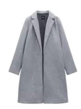 Zara Faux Felt/Soft Open-Front Longline Coat Never Worn